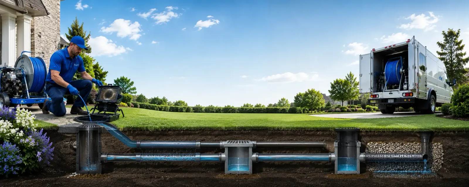 Outdoor drain cleaning information for Lashmeet, WV